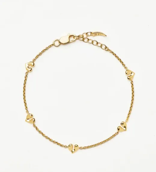 Molten Heart Mini Charm Bracelet